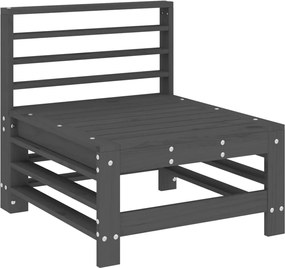 vidaXL szürke tömör fenyőfa kerti középső kanapé