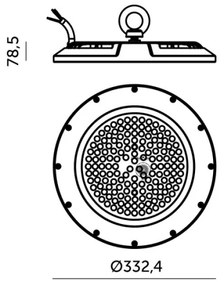LED Ipari műszaki lámpa GRAZA HIGHBAY LED/200W/230V 4000K IP65