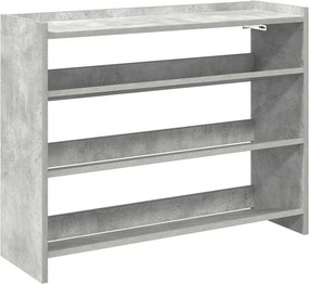 vidaXL betonszürke szerelt fa cipőtartó 80x25x62 cm