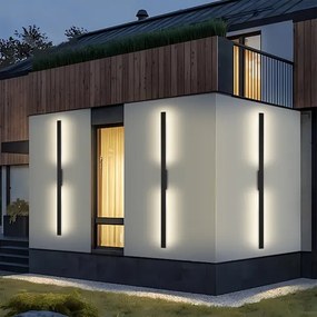 Brilagi - LUNA kültéri fali LED lámpatest 30W/230V 4000K IP65 150 cm fekete CRI 90