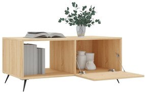 Sonoma tölgy színű szerelt fa dohányzóasztal 90 x 50 x 40 cm