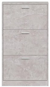 betonszürke szerelt fa cipőszekrény 59x17x108 cm