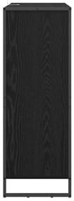 Cipőszekrény tárolóval Fekete tölgy 79 x 36 x 100 cm Faanyag