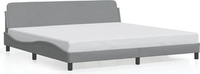 vidaXL világosszürke szövet ágykeret Dover 200 x 200 cm