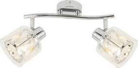 Dupla kristály fali lámpa tükör fölé Elmo króm