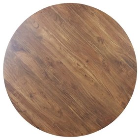 Barna kerek étkezőasztal akácfa asztallappal ø 140 cm Quenza – Light &amp; Living