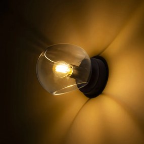 RENDL SOLARIS felületre szerelhető átlátszó üveg/fekete 230V LED E14 7W