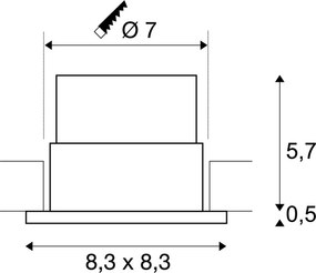 SLV PATTA-F 114451 Beépíthető spotlámpa 1x11W/LED 3000K 860LM IP20/IP65