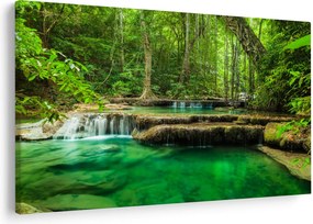 Kép - Erawan vízesés Kanchanaburiban, Thaiföldön (90x60 cm)