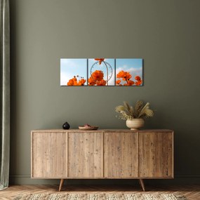 Kép - Réti virágok (órával) (90x30 cm)