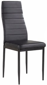 4 darabos étkezőszék szett, fekete
