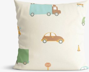Goldea gyermek pamut párnahuzat - az autók világa 40 x 40 cm
