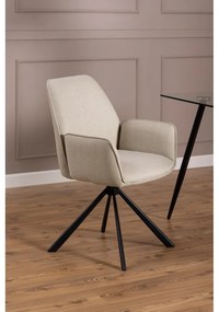 Bézs kárpitozott karfás étkezőfotel szett 2 db-os Glenda – Actona