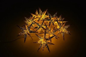 LED fénylánc 10 LED csillagok 12 cm meleg fehér