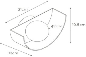 Lucide 45201/01/30 - Fali lámpa BENNI 1xG9/28W/230V fekete