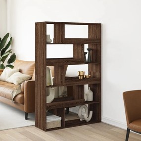 barna tölgy színű szerelt fa könyvszekrény 100 x 33 x 156,5 cm