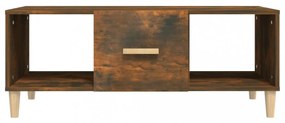 füstös tölgy színű szerelt fa dohányzóasztal 102 x 50 x 40 cm