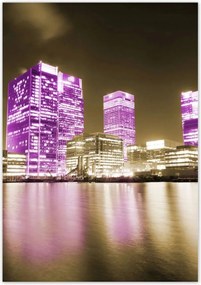 Poszterek 70x100 Anglia lila felhĆkarcolĂłi