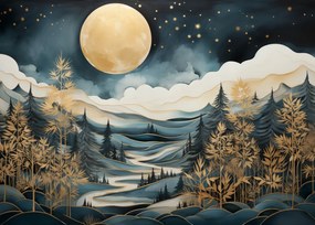 Poszter 70x50cm Az éjszakai erdő suttogásai