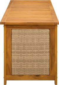 vidaXL Kerti Tároló Doboz 185 L Tömör Akácfa 150 x 50 x 56 cm Bézs