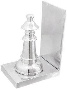 Könyvtámaszok 2 db Ezüst 11x12x19,5 cm Alumínium Sakk