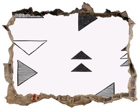 Fali matrica lyuk a falban Háromszögek háttér nd-k-101904659
