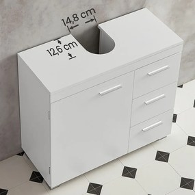 IVY mosdó alatti szekrény, 30x70x64 cm, fehér Vasagle