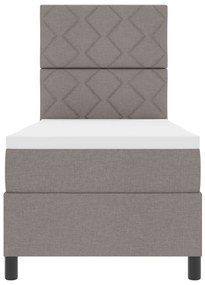 Boxspring ágy matraccal taupe 80x200 cm szövet