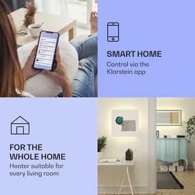 Klarstein Mojave 1000 smart, infravörös hősugárzó 2 az 1-ben, konvektor, 120 x 60 cm, 1000 W, RGB világítás