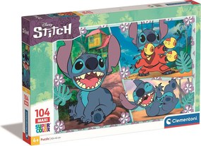 Disney Lilo és Stitch, A csillagkutya Plasma Blaster 104 db-os maxi puzzle Clementoni