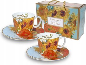 Csésze szett Espresso Napraforgók Van Gogh porcelán 100 ml 2 db