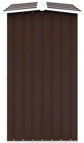 barna horganyzott acél kerti tűzifatároló 330 x 92 x 153 cm