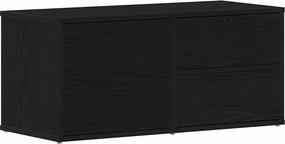 vidaXL TV szekrény fiókkal Fekete tölgy 80 x 34 x 36 cm Faanyag