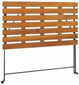 tömör akácfa és acél összecsukható bisztróasztal 100x54x71 cm