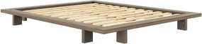 Barna borovi fenyő franciaágy ágyráccsal 160x200 cm Japan – Karup Design