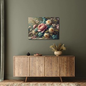 Kép - Természet csendélet virágokkal - festmény (70x50 cm)