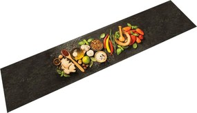 vidaXL mosható fűszermintás bársony konyhaszőnyeg 60 x 300 cm