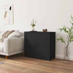 fekete szerelt fa tálalószekrény 80x33 x70 cm