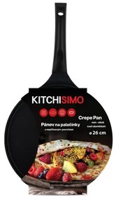 KITCHISIMO 26 cm átmérőjű palacsintasütő, fekete