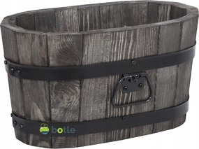 Fa virágtartó virágágyás 40cm Paliszander kültéri terasz erkély kert