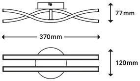 Briloner 3194-029 - LED Felületre szerelhető csillár GO 2xLED/6W/230V