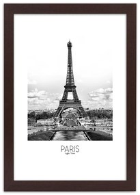 Gario Poszter Az ikonikus Eiffel-torony A keret színe: Fekete, Méret: 40 x 60 cm