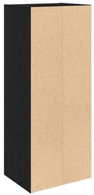 Könyvespolc fekete tölgy 31x24x77 cm Gépesített fa