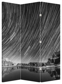 Paraván - Fekete-fehér csillagos ég (126x170 cm)