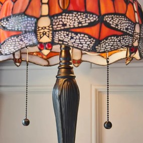 Endon 64092 - Tiffany DRAGONFLY asztali lámpa 2xE27/60W/230V Ø 30 cm