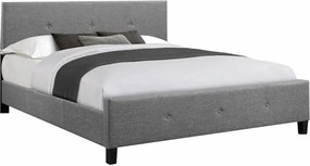 Ágykeret, szürke szövet, 180x200, ATALAYA