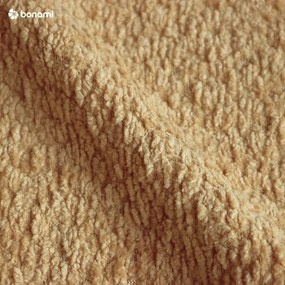 Mustársárga kárpitozott franciaágy ágyráccsal 160x200 cm Noira Slim – Bonami Selection