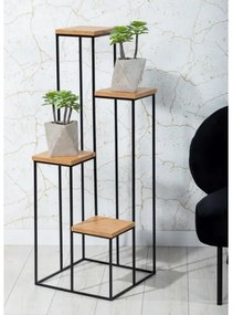 Virágállvány 110x40 cm fekete/barna