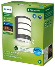 Philips - LED Kültéri fali lámpa érzékelővel PYTHON LED/3,8W/230V IP44