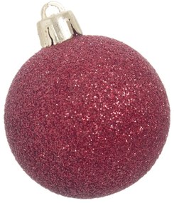 Piros karácsonyfadísz készlet 12 db-os ⌀ 4 cm - Casa Selección